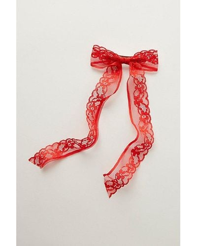 Free People Sweet Pea Petite Bow - Red