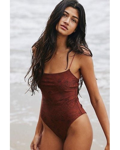 Tropic of C The C One-piece At Free People In Henna Print, Size: Xs - Brown