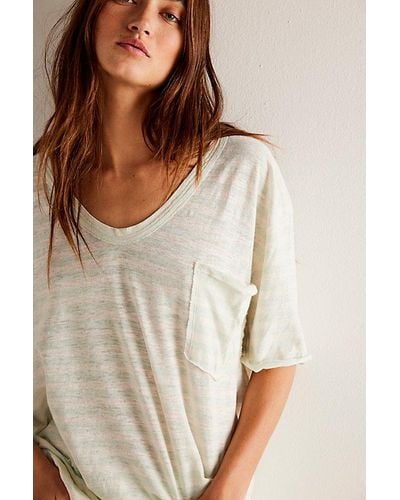 Free People We The Free All I Need Stripe Tee - Natural