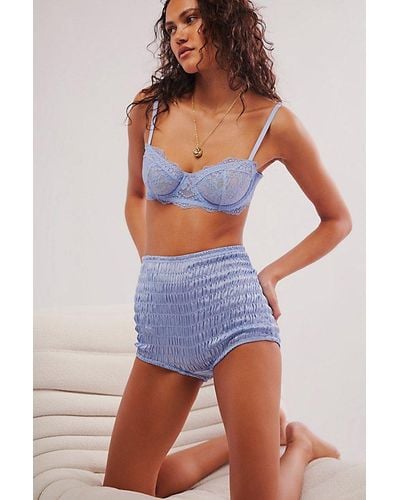 Intimately By Free People Ruched Shorties - Blue