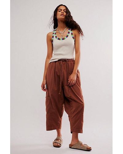 Free People Kahlani Harem Pull-on Trousers - Red