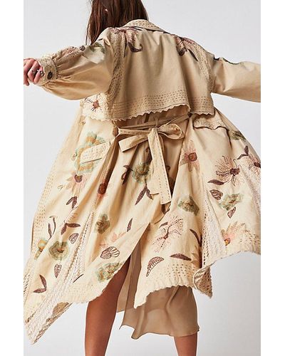 Free People Forget Me Not Trench Coat - Natural