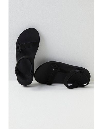 Teva Midform Universal Leather Sandals At Free People In Black, Size: Us 6