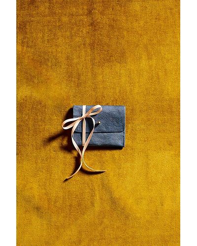 Free People Pulito Mini Wallet At In Slate Blue - Yellow