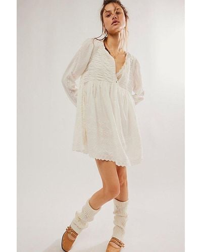 Free People Odelia Mini At In Ivory, Size: Xs - Natural