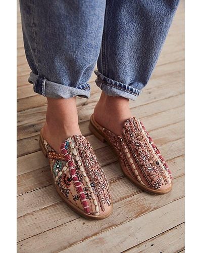 Free People Cosmic Kantha Mules - Multicolour