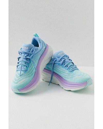 Free People Hoka Bondi 8 Sneakers - Blue