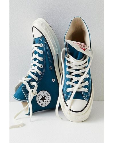 Converse Chuck 70 Recycled Canvas Hi-Top Sneakers - Blue