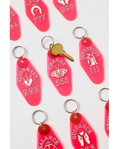 Free People Angel Number Keychain - Red