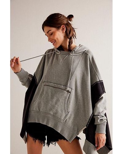 Free People We The Free Skyway Poncho - Grey