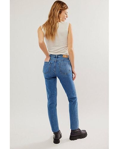 Free People Crvy High-rise Vintage Straight Jeans - Blue