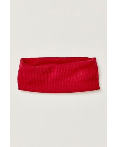 Free People Super Wide Soft Headband - Red