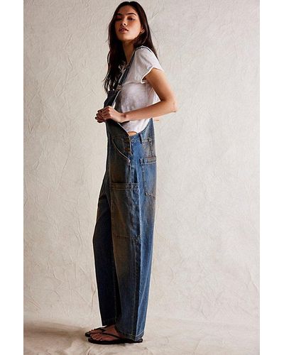 Free People We The Free Way Back Overalls - Blue