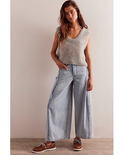 Free People Folklore Cropped Jeans - Multicolour