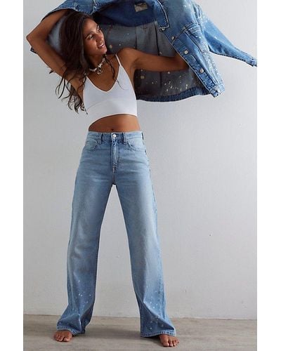 Free People Tinsley Baggy High-rise Jeans - Blue