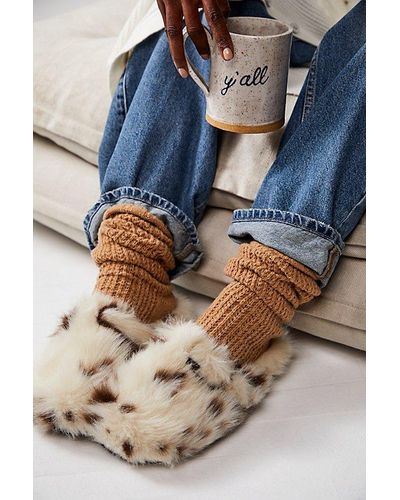 Ottod'Ame Mucca Spotted Slippers - Blue