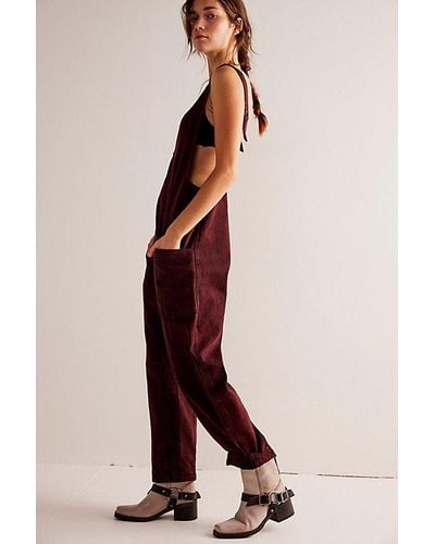 Free People We The Free High Roller Jumpsuit - Red