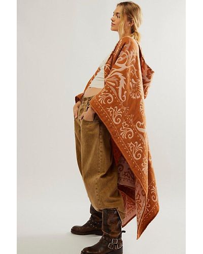Free People Hudson Valley Kimono Jacket At In Sienna - Orange