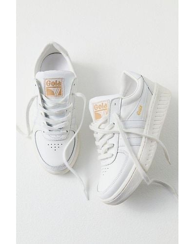Gola Grandslam Leather Sneakers - White