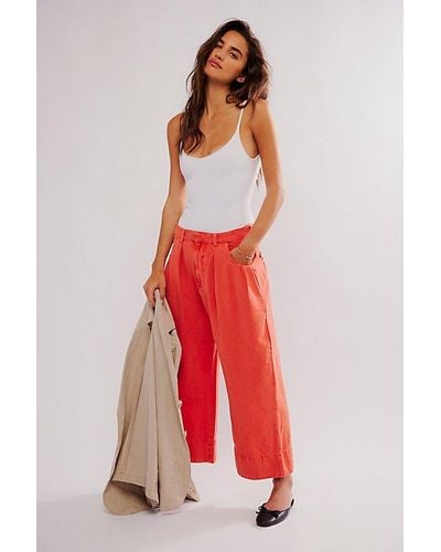Free People Sweet Talk Chino Trousers - Red