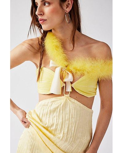 Anna Sui Marabou Boa At Free People In Yellow
