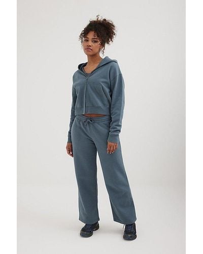Bench 'Whitley Eco-Fleece Cropped Zip Hoodie - Blue