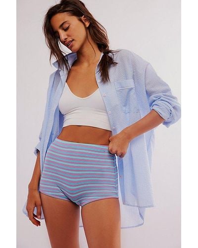 Intimately By Free People Chasing Sunsets Briefs - Blue