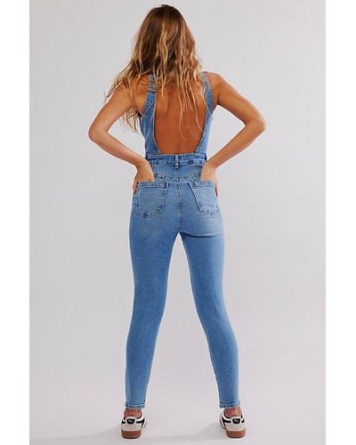 Free People Crvy Queen's Court Jumpsuit - Blue
