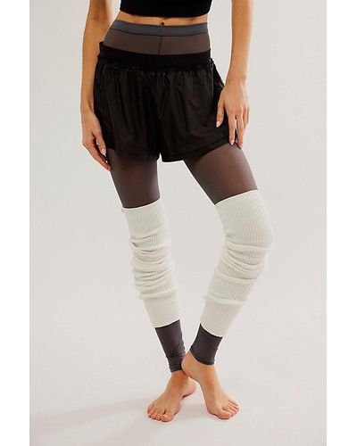 Free People Jule Mesh Tight At In Charcoal, Size: Xs - Black