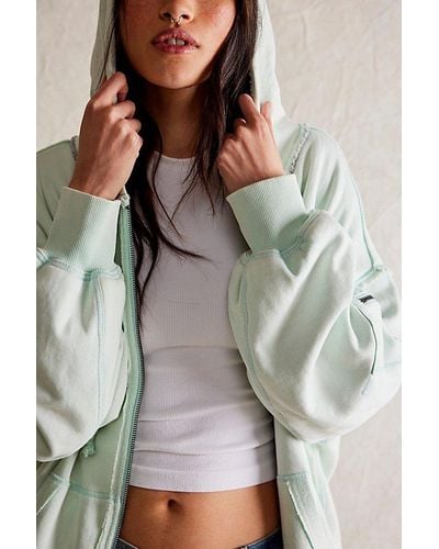 Free People By Your Side Lined Hoodie - Green