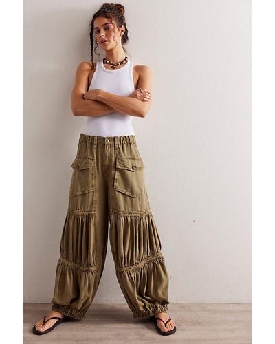 Free People Last Word Parachute Trousers - Natural