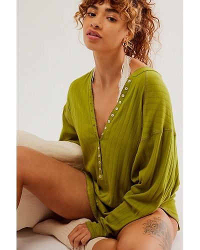 Intimately By Free People Coffee Chat Pullover - Green