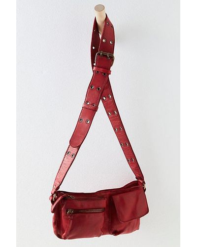 Free People Wade Leather Sling - Red