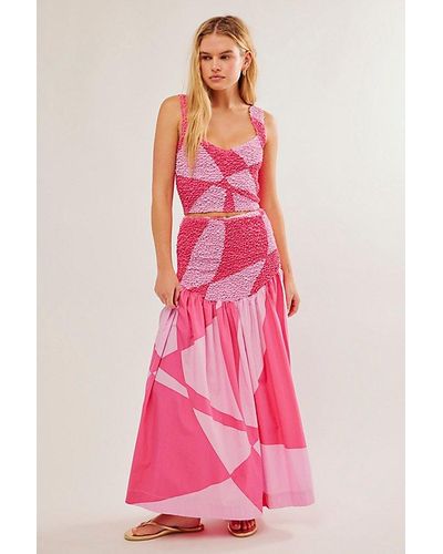 SWF Mottled Skirt Set - Pink