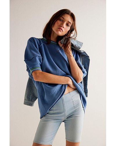 Free People It's Official Pullover - Blue