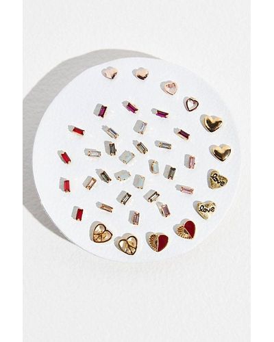 Free People Teeny Tiny Mega Stud Earring Set At In Love - Multicolour