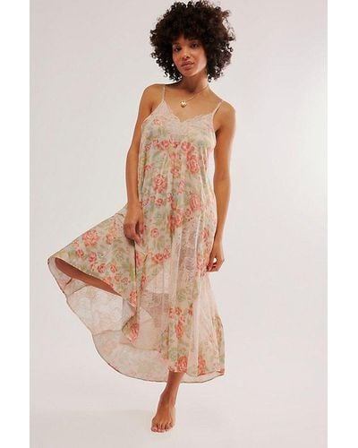 Free People First Date Printed Maxi Slip - Multicolor