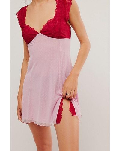 Intimately By Free People Suddenly Fine Mini - Red