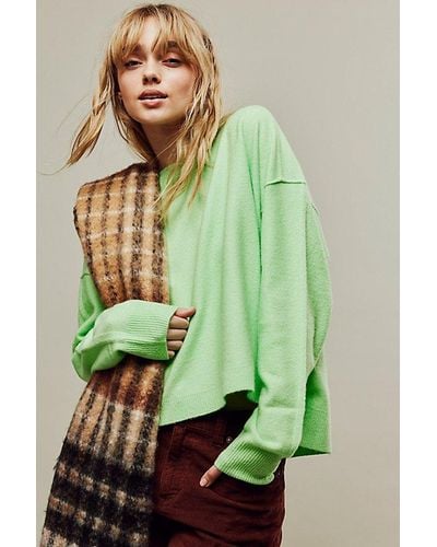 Free People Luna Pullover At In Kiwi Candy, Size: Xs - Green