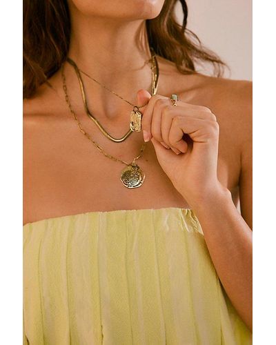 Free People Oversized Coin Necklace - Multicolour
