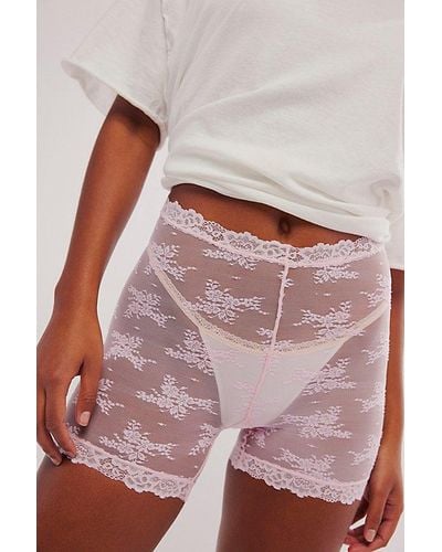Free People For You Lace Bike Shorts - Multicolor