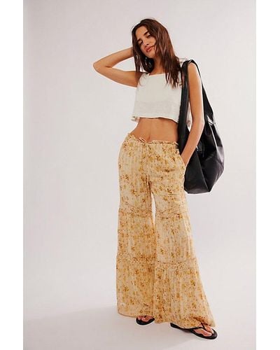 Free People Emmaline Tiered Pull-on Trousers - Brown