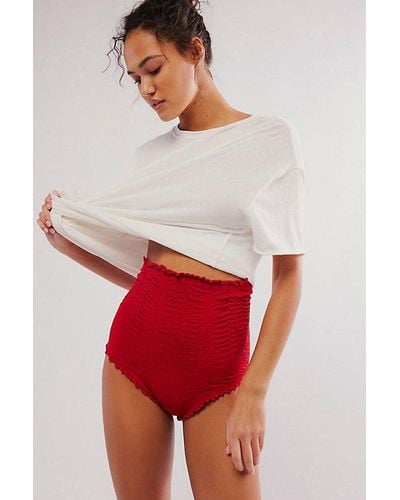 Intimately By Free People Chloe Ruched Shortie - Red