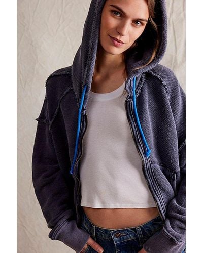 Free People We The Free Mellow Zip-Up - Blue