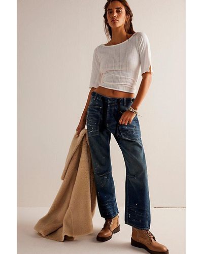 Free People Ridley Pull-on Jeans At Free People In Cool Blue, Size: Xs