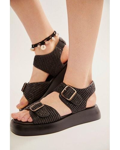 Free People Mandi Weave Sandals - Black