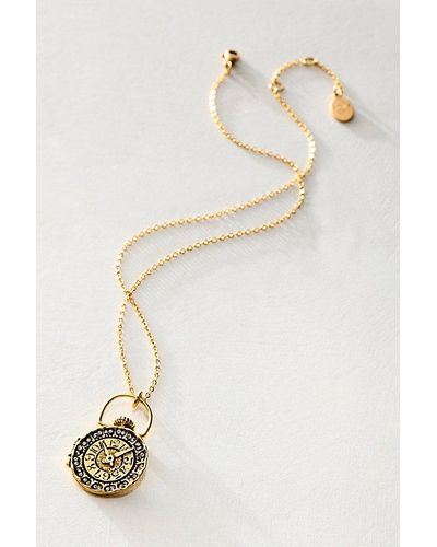 Ariana Ost Time Stood Still Locket At Free People In Gold - White