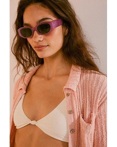 Free People Wild Side Square Sunnies - Pink