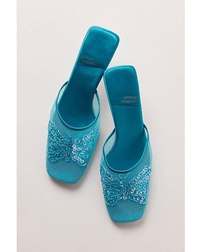 Jeffrey Campbell Daydream Embellished Heels - Blue