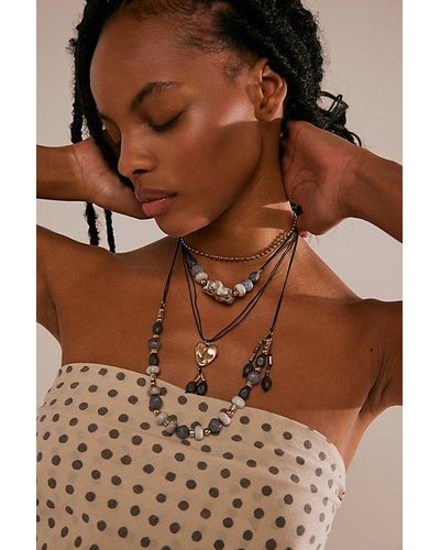 Free People We All Adore Layered Necklace At In Earth Side - Brown